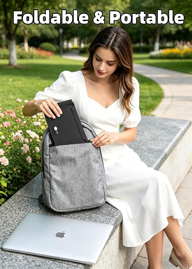 Laptop Sun Shade for Outdoor Work, Light Weight Computer Privacy Hood & Glare Shield, Foldable Shield Cover, L(Most 15-16" Laptop)