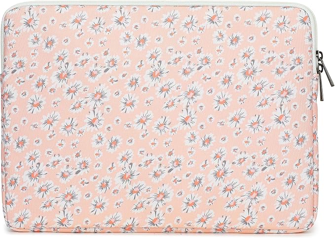 Pink Chrysanthemum Laptop Sleeve Case Bag Cover with Pocket For MacBook Pro 16 and 16 inch HP Lenovo Dell ASUS Acer Notebook Computer