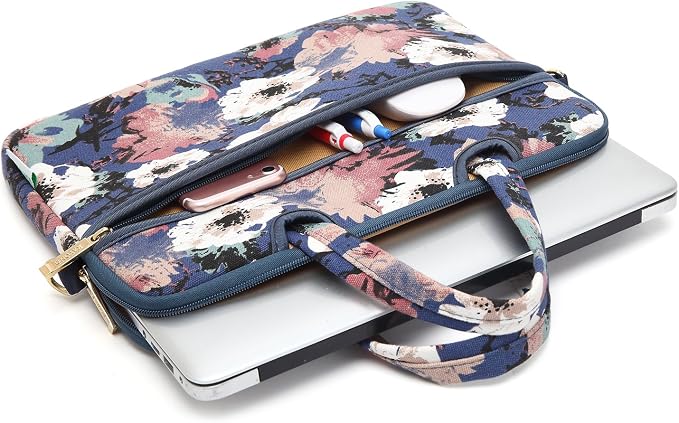 kayond Watercolor orchid Patten water resistant Laptop Shoulder Messenger Bag Case Sleeve for 15 Inch 15.6 Inch Laptop,Laptop Briefcase