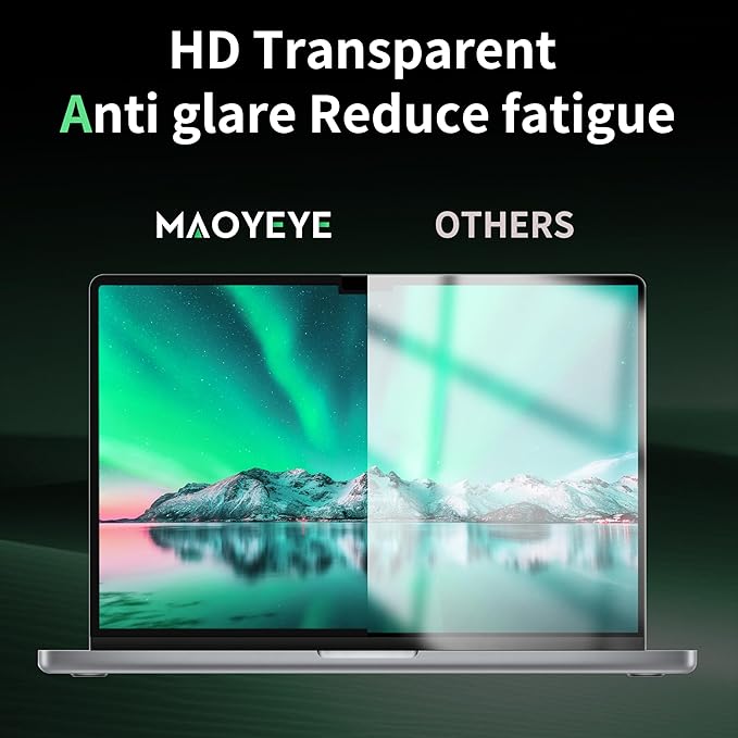 Privacy Screen for MacBook Pro 14 Inch M1/M2/M3/M4/M5(2021-2025)--A3434 A2918 A2992 A2442 A2779,Anti Blue Light Glare Filter Removable Computer Protector, Monitor Shield Laptop Film With Camera Cover