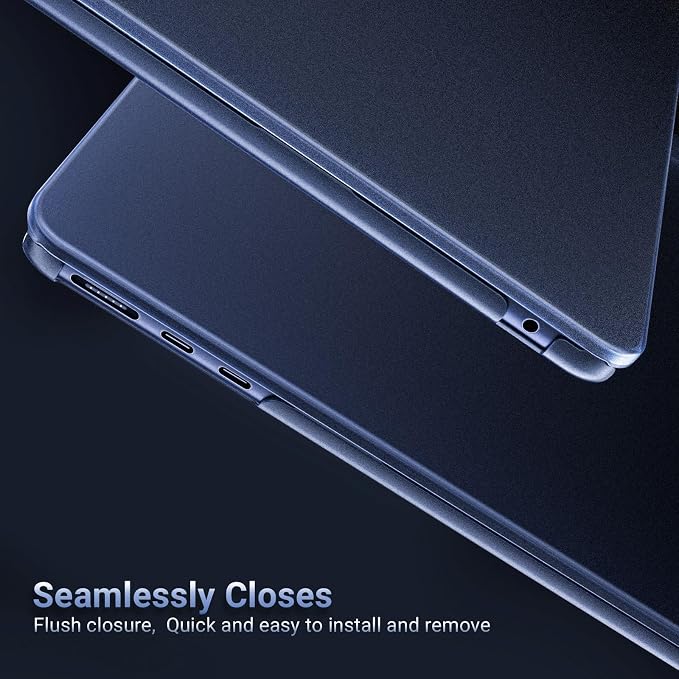 MOSISO for MacBook Air 15 inch Case M5 2026 M4 M3 M2 2025-2023 A3448 A3241 A3114 A2941, 4 in 1 Kit Seamlessly Closes Anti-Fingerprints Matte Hard Shell,Great for Business Travel Study, Midnight Clear