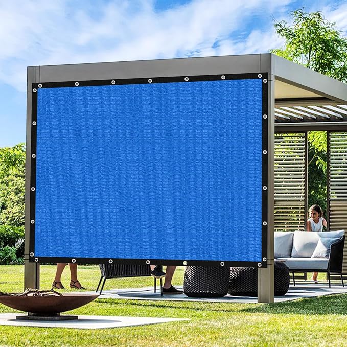 Artpuch Outdoor Pergola Shade Cover 4' X 5' Sun Shade Cloth with Grommets, 90% UV Protection Canopy Patio Privacy Screen (Customized Available) GN107, Blue