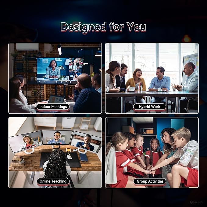 TONGVEO PTZ Camera 4K UHD AI Auto Tracking 3X Optical Zoom HDMI/USB3.0 Video Conference Camera for Church Worship Live Streaming Meeting Online Learn with Zoom YouTube OBS and More