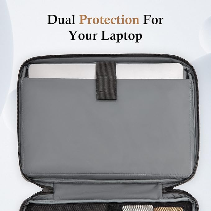 bagasin Laptop Sleeve Case, 15 15.6 16 inch TSA Laptop Sleeve Water Resistant with 4-Layer Protection, Computer Carrying Bag Compatible with MacBook, HP, Dell, Lenovo, Asus Notebook