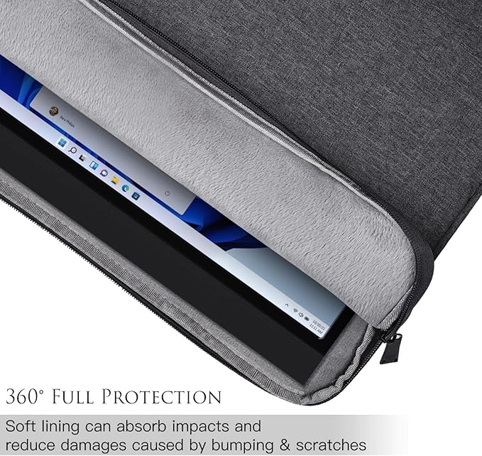 18.5 Inch Portable Monitor Case Compatible with Most Large 18/18.5 Inch Portable Monitor Pouch Sleeve Bag with Pocket, Space Grey(NOT FIT 18 INCH Laptop)