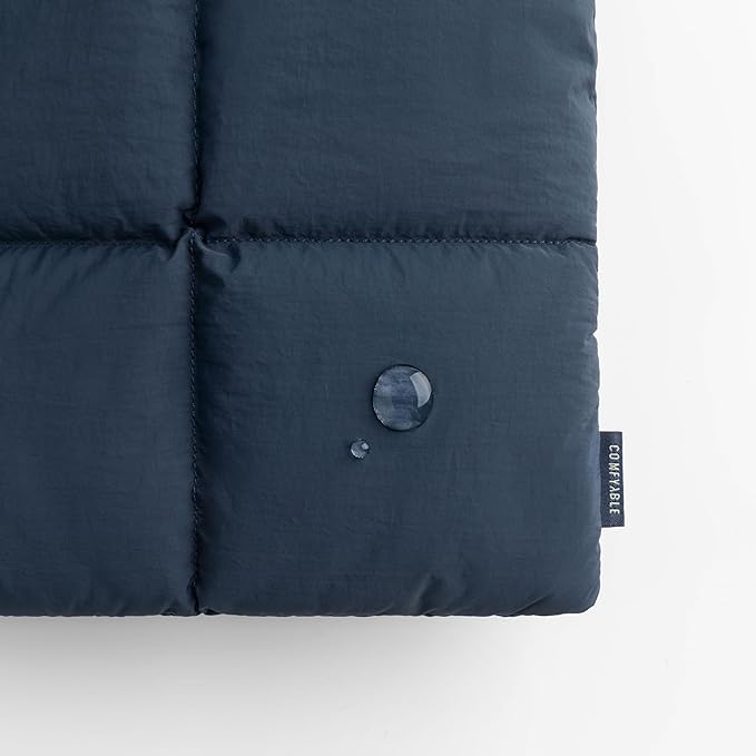 Comfyable Puffy Laptop Sleeve 15 Inch 16 Inch, Quilted Puffer Laptop Carrying Case, Pillow Pouch Compatible for MacBook Air 15 in M4 2025 & MacBook Pro 16 in M4 2024, Dark Blue
