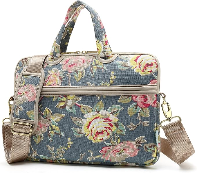 kayond Blue Water Hyacinth Patten water resistant Laptop Shoulder Messenger Bag Case Sleeve for 15 Inch 15.6 Inch Laptop,Laptop Briefcase