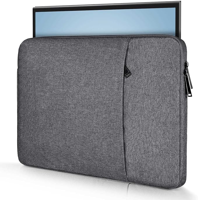 18.5 Inch Portable Monitor Case Compatible with Most Large 18/18.5 Inch Portable Monitor Pouch Sleeve Bag with Pocket, Space Grey(NOT FIT 18 INCH Laptop)