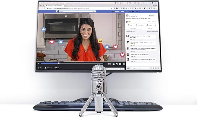 Samson Meteor Mic USB Condenser Podcasting Podcast Recording Desktop Microphone