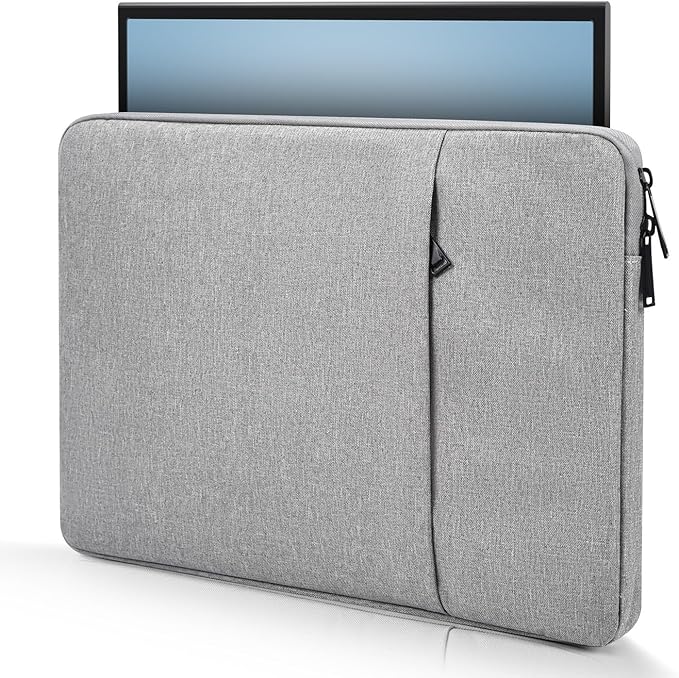 15.6 Inch Portable Monitor Case Sleeve Compatible with Anyuse YxK Forhelp Newsoul KYY/ASUS Zenscreen 15.6" Portable Monitors Computer Bag,Size-15"x10.8" Light Grey