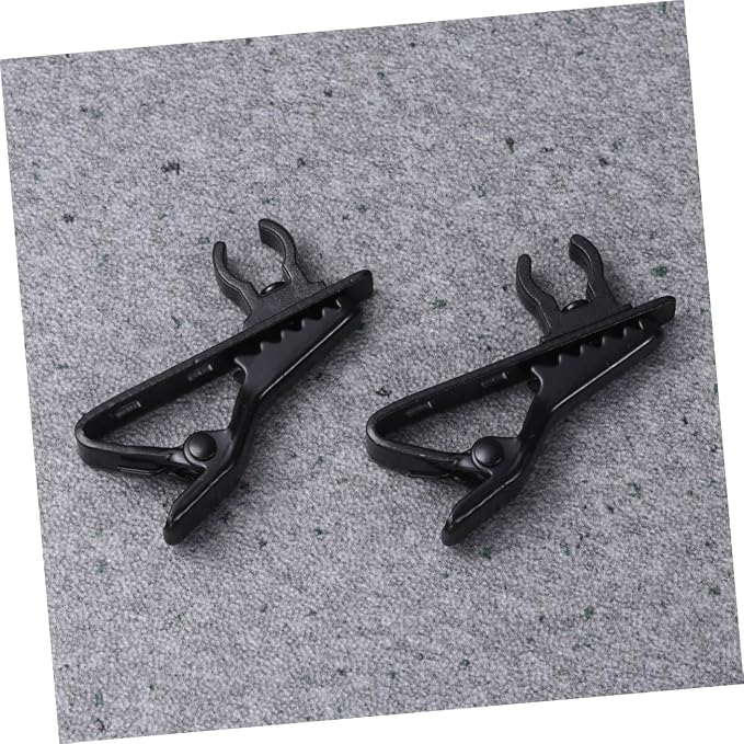 20pcs Mini Lapel Tie Clip Microphone Iron Clip for Mic Easy to Use for Voice Recording Video Conferencing Meetings