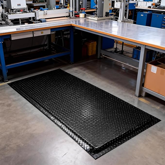 Anti Fatigue Mats Industrial 2' x 3' 15/16" Thick Ergonomic Standing Mat Commercial Kitchen Mat Heavy Duty Diamond Plate Shop Floor Mat Helps Relieve Back and Leg Soreness
