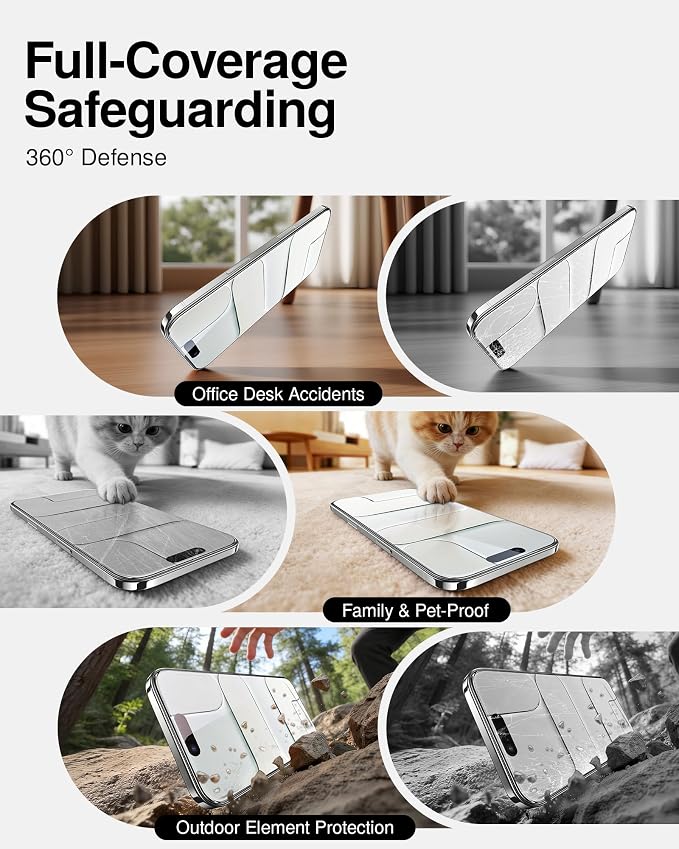 SMARTDEVIL 2 Pack Tempered Glass for iPhone Air Screen Protector, Military-Grade Shatterproof Protection, 9H Hardness, Fast & Easy Installation, Case Friendly Design