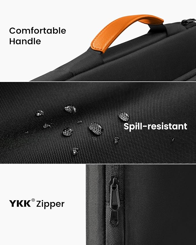 tomtoc 360 Protective Laptop Carrying Case for 2026 16-inch MacBook Pro M5 Pro/Max A3428 A3429, M4/M3/M2/M1 Pro/Max, Water-Resistant Laptop Bag Sleeve with Accessory Pocket for The New Razer Blade 15