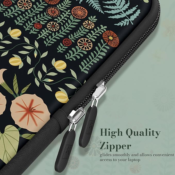 iCasso Laptop Sleeve 15.6 inch, Compatible with MacBook Air 15 inch, Vintage Shockproof Laptop Case 15.6'', Slim Protective Travel Carrying Case for MacBook Pro 16, Lenovo Dell Asus HP, Black