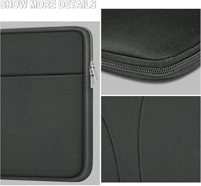 14 inch Laptop Case, Traveling Laptop Sleeve with Zippered Pocket, Shockproof Protective Carrying Briefcase Computer Bag for 14" MacBook Air/Pro, HP, Dell, Lenovo, Acer, Grey