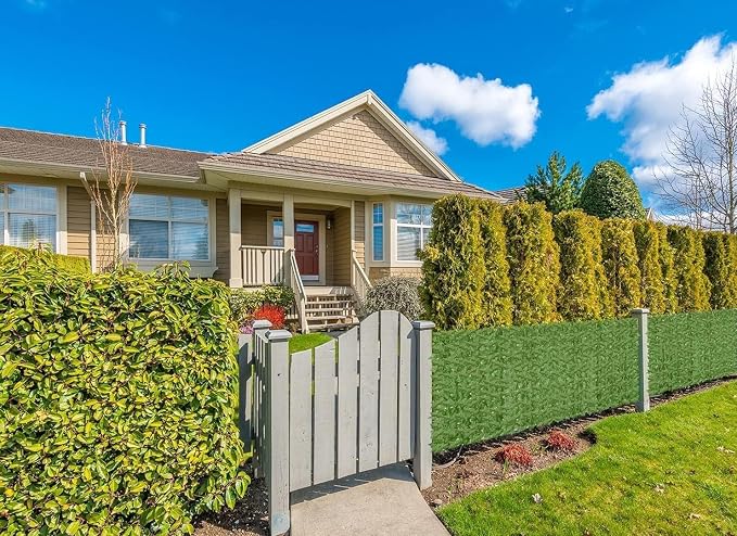 Artificial Ivy Privacy Fence Wall Screen,160x60 in UV-Anti Faux Greenery Backdrop Ivy Vine Leaf Hedges Fence Panels for Patio, Balcony, Garden, Backyard Indoor Outdoor Green Wall Decor