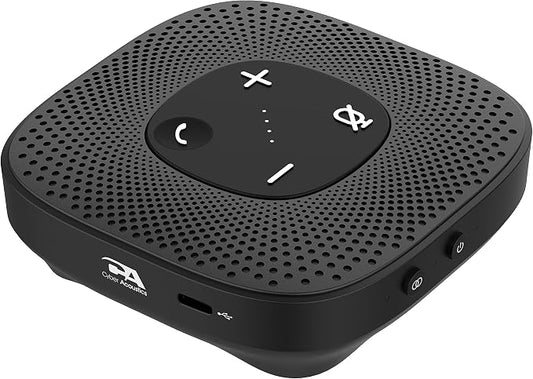 Cyber Acoustics Conference Speakerphone (SP-2000) - USB and Bluetooth, Advanced DSP with 360 Degree Noise Cancelling Microphone with 3m Range, 66 Ft BT Wireless Range