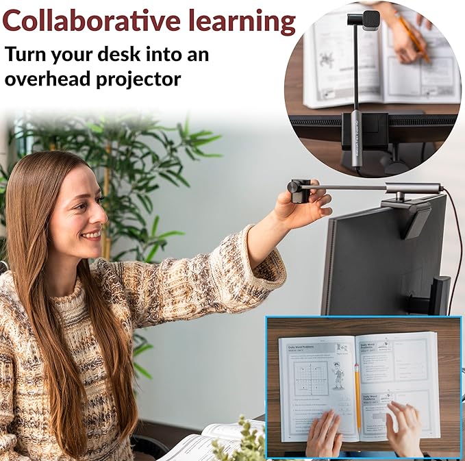CA Essential Webcam Flex (WC-Flex) – Multi-function HD webcam with three mounting positions, Center View for better eye contact, Table View for desktop sharing and Traditional View on top of a monitor