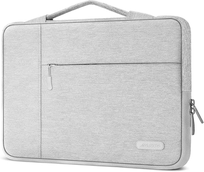 MOSISO Laptop Case 16 inch, 15-15.6 inch Laptop Sleeve with Handle Compatible with MacBook Pro 16 M5 M4 M3 M2 M1, HP Acer Dell Lenovo ASUS, Polyester Multifunctional Computer Bag, Gray