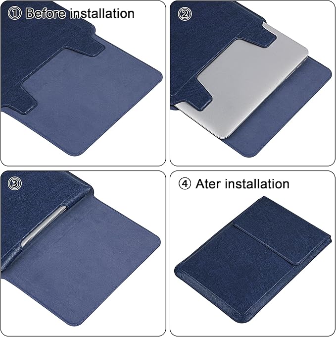 HoYiXi 15.6 16 Inch Laptop Sleeve Case with Stand Feature for MacBook Pro 16 2025 & 2021,ASUS Vivobook 15/MacBook Pro 15/Surface 3/Matebook D15/Galaxy Book Flex,15-16'' Laptop Cover,Blue