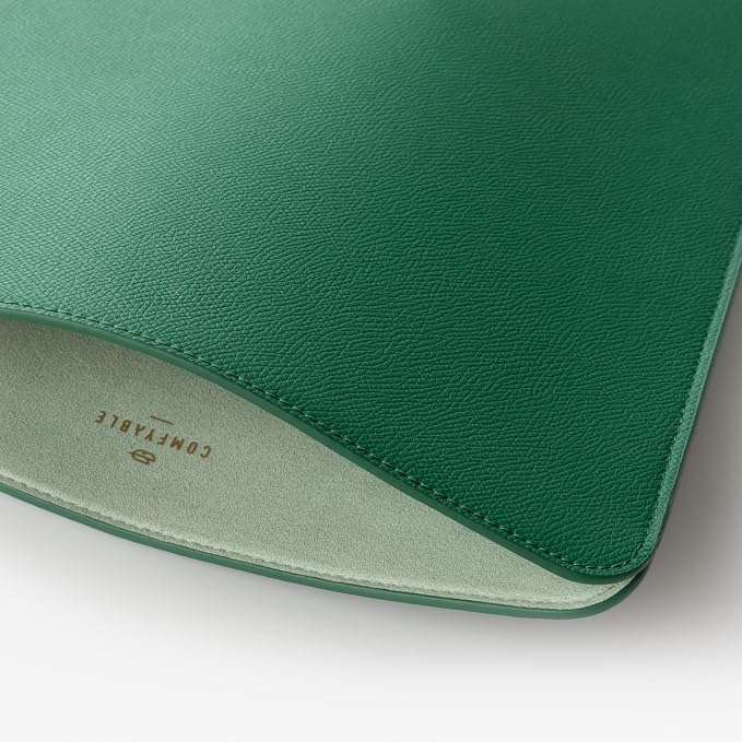 Comfyable Laptop Sleeve 14 Inch Precisely Compatible with MacBook Pro M5 M4 M3 M2 Pro/Max 2026-2021, Genuine Leather Cover Case, Leafy Green