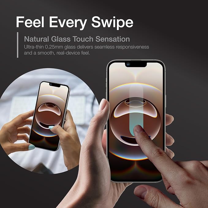 AMAZINGthing for iPhone 17 [Titan Filter 7 - Full Glass] Screen Protector, 9H Tempered Glass, Full Coverage, Case‑Friendly, Oleophobic, Alignement Frame, 2 Pack (Blue Light, iPhone 16e/17e)