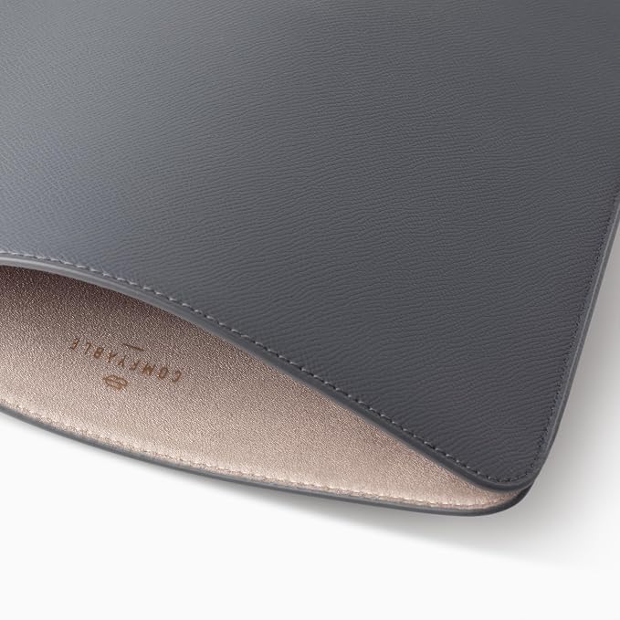 Comfyable Laptop Sleeve 14 Inch Precisely Compatible with MacBook Pro M5 M4 M3 M2 Pro/Max 2026-2021, Genuine Leather Cover Case, Dark Gray