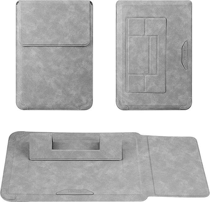 HoYiXi 13.3 Inch Laptop Sleeve Case with Stand - Compatible with MacBook Neo 2026/MacBook Air/Pro 13 (M4/M3/M2/M1 2020-2025), Surface Pro 8 2021, iPad Pro 12.9 & 13-13.3" Dell Acer Laptops,Gray