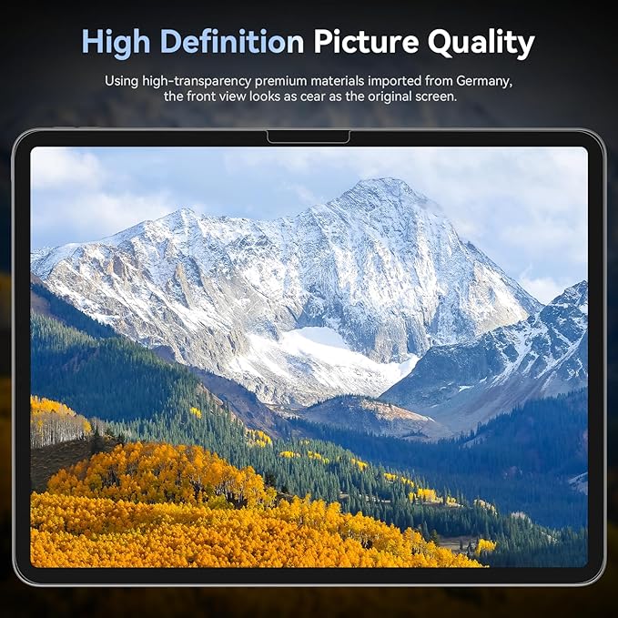 Privacy Screen Protector Compatible With iPad Air 13 Inch 2024-2026 (M2/M3/M4, 6th/7th/8th Gen), Anti Glare Blue Light Spy Filter Private, High Sensitive Bubble-Free Easy Install Black Security Screen Shield
