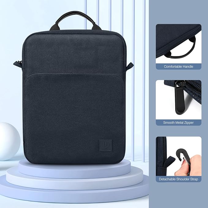 Dadanism 9-11 Inch Tablet Sleeve Bag Carrying Case with Shoulder Strap for iPad (A16) 11", iPad 10th Gen 10.9", iPad Air M4/Pro M5 11", iPad 9/8/7th 10.2", Galaxy Tab A11+ Plus 11", Dark Blue