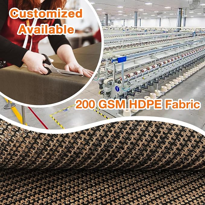Artpuch Outdoor Pergola Shade Cover 4x10 FT Sun Shade Cloth with Grommets Mocha 90% UV Protection Canopy Patio Privacy Screen (Customized Available)