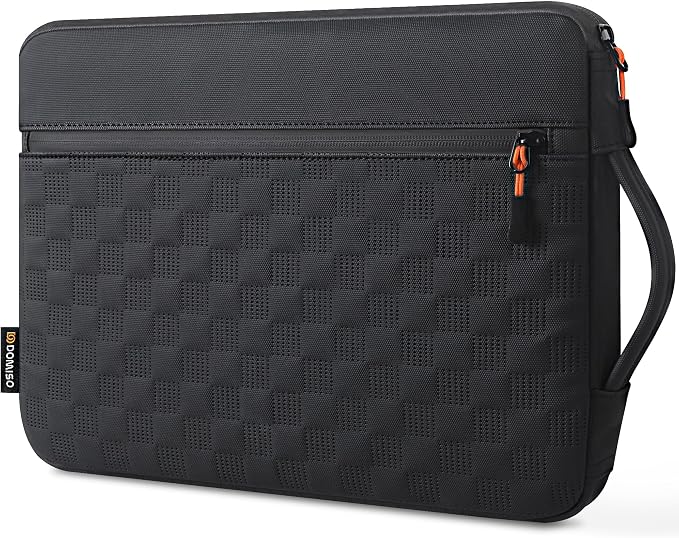 DOMISO 16 Inch Laptop Case Sleeve, Waterproof & Shockproof Protective Cover with Carry Handle, Fits Most 16” Laptops Like MacBook Pro, LG Gram 16, Black