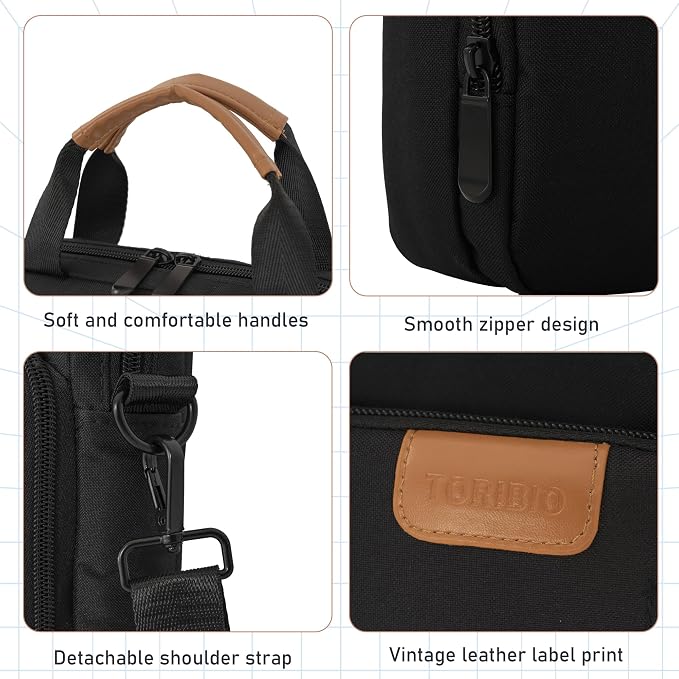 Laptop Sleeve Bag,Padded Protective Travel Carrying Case for 15.6 Inch HP Dell Razer Samsung Laptop Chromebook Dell Asus Lenovo Notebook Computer with Handle & Shoulder Strap