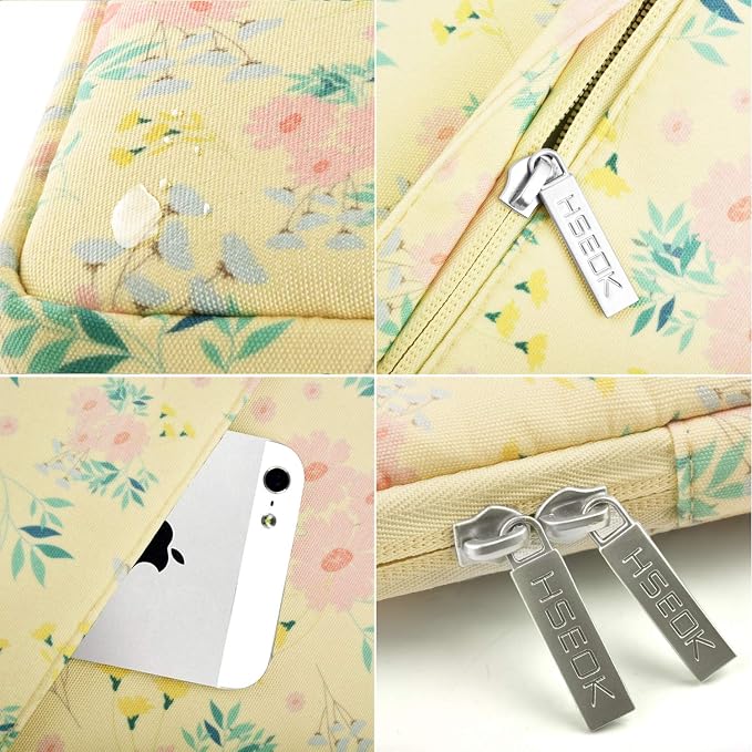 Hseok Laptop Sleeve 13-14 Inch Case Briefcase Compatible with MacBook Neo Pro 14 M5/M4/M3/M2/M1, All Models 13.3 Mac Air/Pro, XPS 13 14, Most Popular 13"-14" Notebooks,B01G01