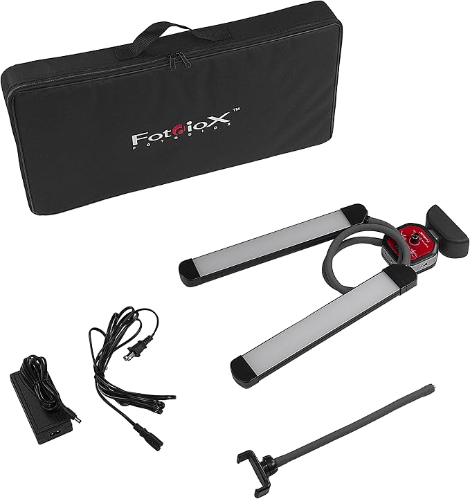 Fotodiox Selfie Starlite Stix TT Tabletop 95 Vlog Light Monitor Kit - Bi-Color Dimmable LED Wand Lights with 95cm Arms for Video Conferencing, Gaming, Makeup, YouTube, Live Streaming Video and More