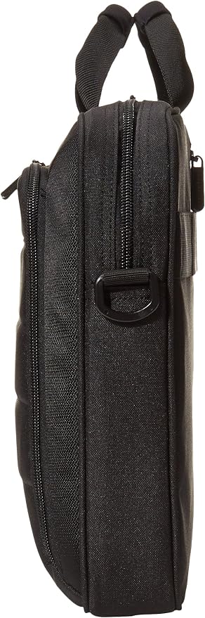 Amazon Basics 15.6 inch Laptop and Tablet Case Shoulder Bag with Compartments and Front Pocket, Black