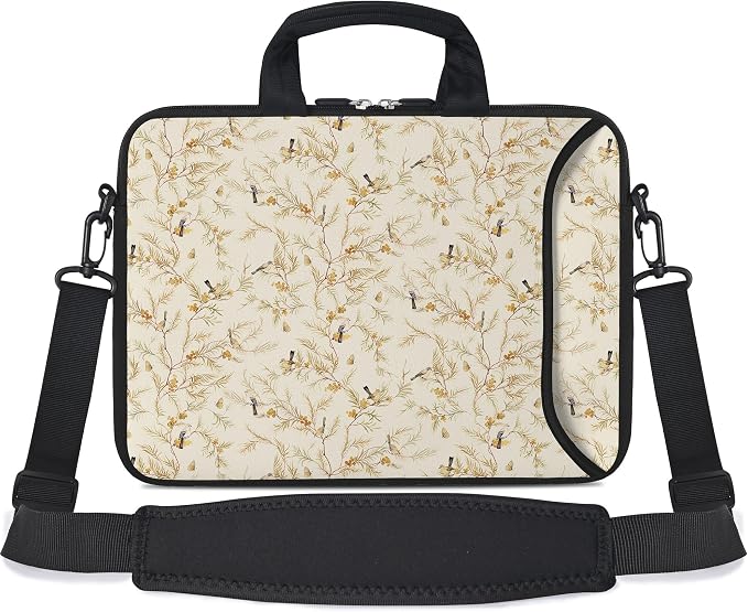 RICHEN 17 inch Laptop Shoulder Bag Carrying Case with Handle Fits 15.6/16/17/17.3/17.4 inch Laptop Notebook (Branches Birds, 16-17.3 inch)