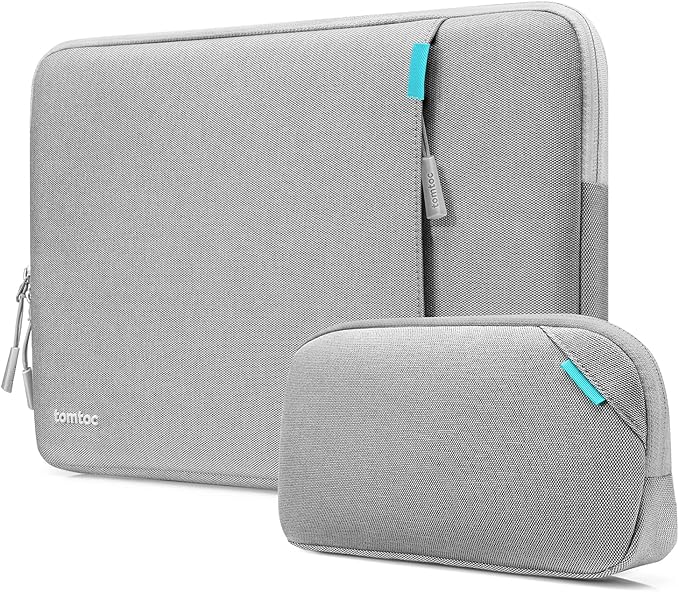 tomtoc 360 Protective Laptop Sleeve Set for 13-inch MacBook Air M5/A3449 (2026) M4/A3240 M3/A3113 M2/A2681 M1/A2337, Water-Resistant Laptop Case with Accessory Bag Fits 13" MacBook Neo A18/MacBook Pro