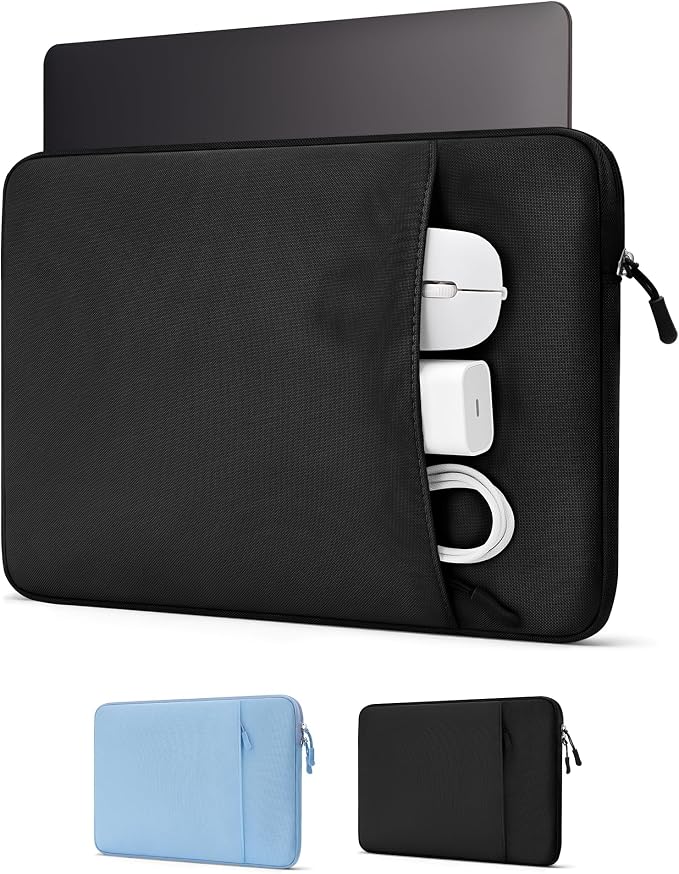 ProCase Laptop Sleeve 15" for MacBook Air/Pro 15 Inch M5/M4/M3/M2, Computer Case Also Compatible with 15" HP Dell ASUS Lenovo Acer Chromebook -Black