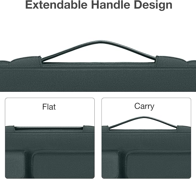 MOSISO 360 Protective Laptop Case 13.3 inch, 13-13.3 inch Laptop Sleeve Compatible with MacBook Air/Pro 13 / Pro 14, HP Dell ASUS Lenovo, Side Open Bag with 2 Raised&1 Flapover Pockets, Emerald Green