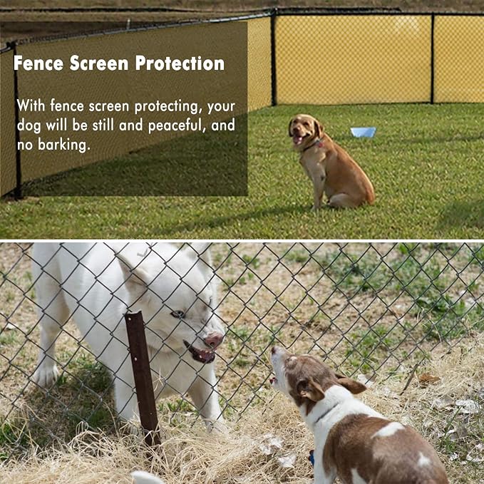UPGRADE Privacy Fence Screen 4'x4' Sand Outdoor 90% Visibility Blockage 170 GSM Mesh Shade Cover Panels for Backyard,Balcony,Home Decoration with Zip Ties,Customized Avaliable