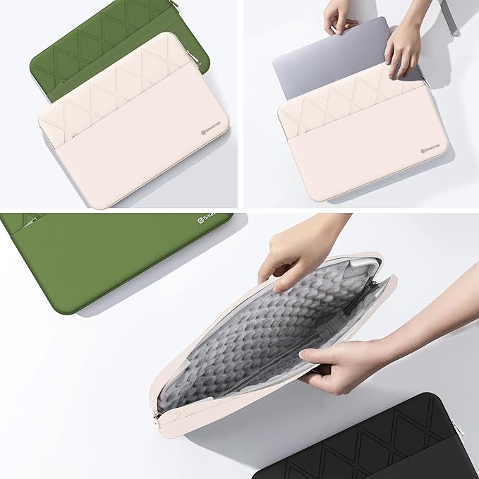 Smatree Laptop Sleeve for 13.8 inch Microsoft Surface Laptop2024/Surface Laptop for Business, Copilot+ PC, 13 inch Protective Computer Case with Accessory Pocket, YKK Zipper, White (E437W)