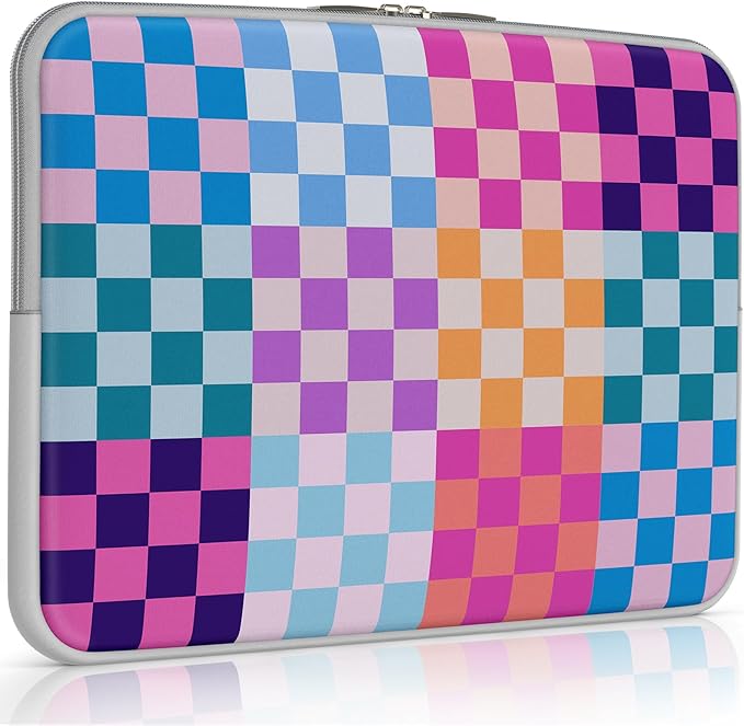 iCasso Laptop Sleeve 13 inch for MacBook Air 13-13.6 inch,Laptop case for MacBook Neo/Pro 13 inch, Slim Protective Travel Carrying Case Sleeve for 14 inch Chromebook,HP,Dell, Dopamine Checkerboard