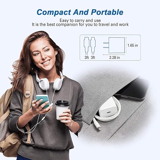 iPhone 14 13 Fast Charger,Fast iPhone Charger [Apple MFi Certified]Lightning Cable 20W Type C Charger USB C Fasting Charging Plug Adapter Compatible with iPhone13/13 Pro Max/12/12 Pro/11/XS/XR/X,iPad