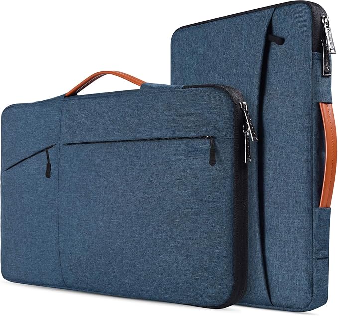 17.3 inch Laptop Briefcase Bag for HP Pavilion 17 Inch, Envy 17, PROBOOK 17, Dell G7 17.3, Dell Inspiron 17, ASUS VivoBook 17, Acer Aspire 17.3-in Computer Sleeve Case, Navy Blue