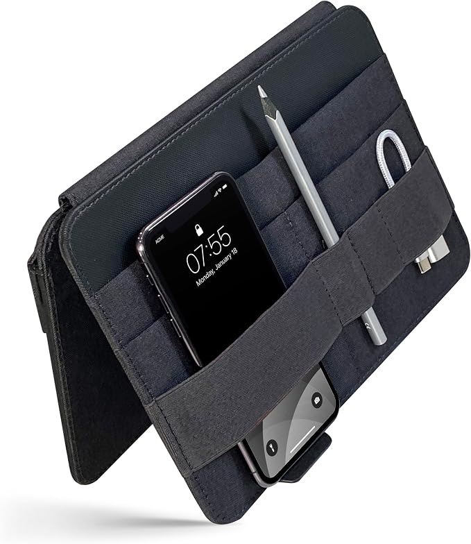 Beblau FOLD PRO Portable Tech Organizer – Attachable Device Pouch & Desk Sleeve | Gadget Case for Office and Home | Work-from-Home Essentials | Flexible Backpack Insert | Fits 13"-15"