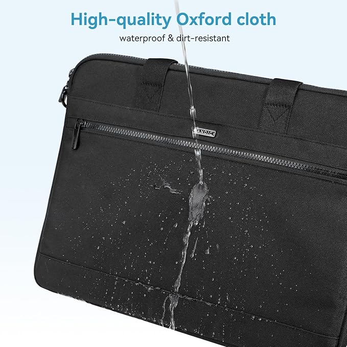 LANDICI 360° Protective Laptop Bag Case 15.6-16 Inch with Shoulder Strap, Waterproof Computer Sleeve Cover for MacBook Pro 16, Acer HP Lenovo Dell ASUS Laptop, Slim Briefcase for Men Women, Black