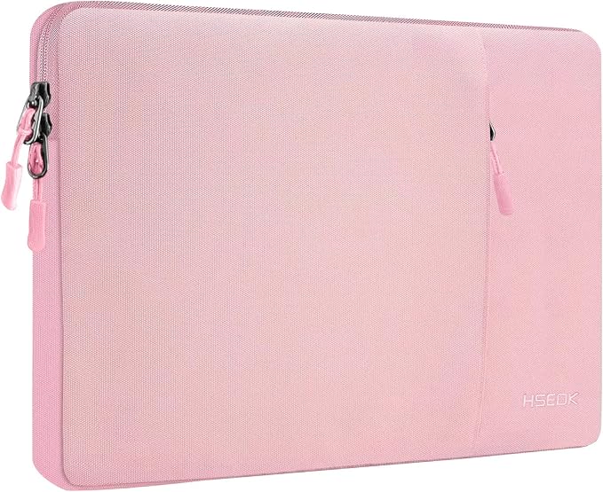 Hseok Laptop Sleeve 15.6 16 inch Case Compatible with MacBook Neo 16, MacBook Pro 16" M5/M4/M3/M2/M1, MacBook Air Pro 15", XPS 16, Most 15" 15.6" 16" Notebooks,Pink