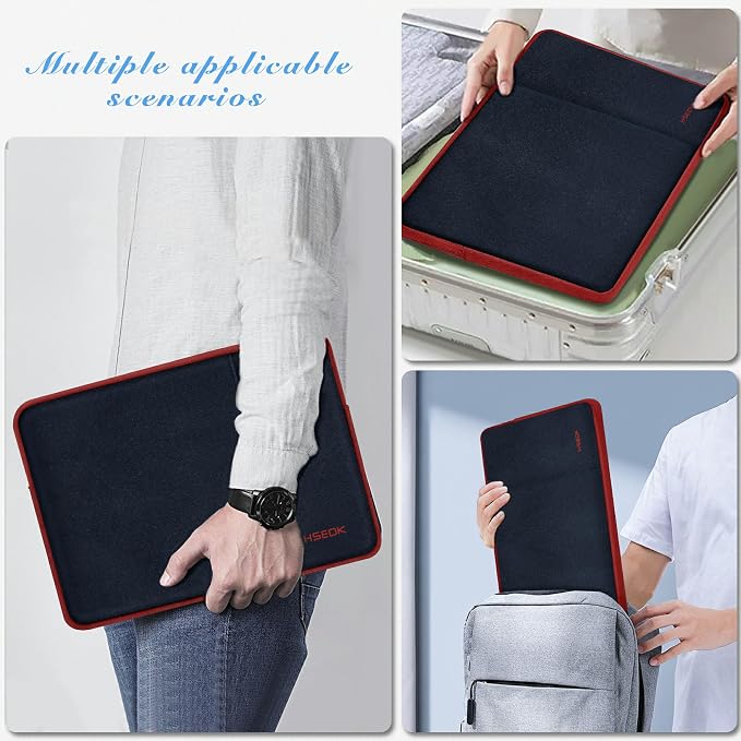 Hseok Laptop Case 13.3-14 Inch Sleeve, Water-Resistant Computer Bag Compatible with MacBook Neo/Pro 14" M5/M4/M3/M2/M1 and All 13.3" Mac Air/Pro, XPS 14 and Most Popular 13.3"-14" Notebook，B02K02